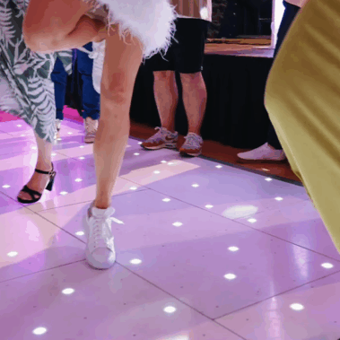white dance floor